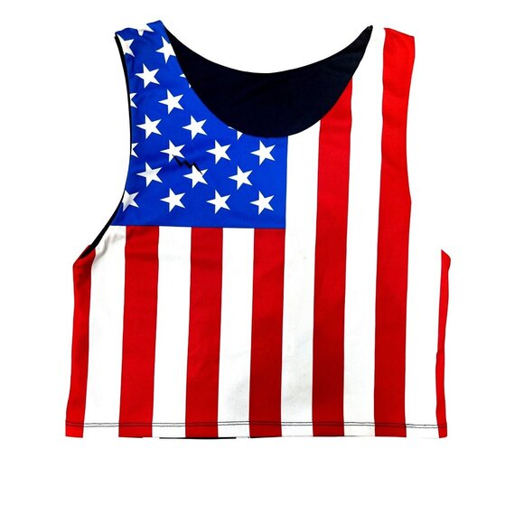 CCC Patriotic USA Flag Reversible Dont Kill My Vibe Lightweight Sleeveless Jerse - Picture 4 of 7